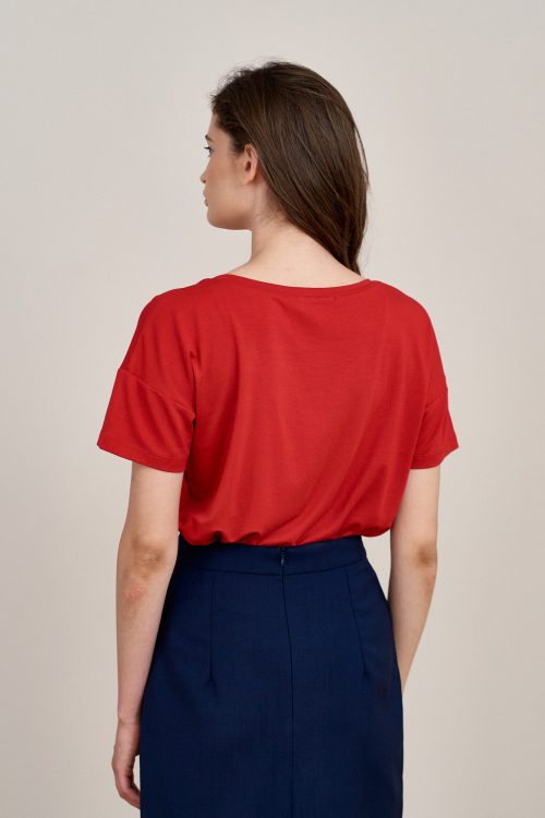 Bluzka Silvia czerwień chili mikromodal