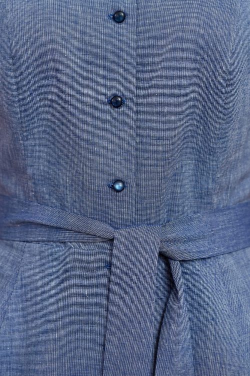 Sukienka Ariana bawełna granatowa melanż