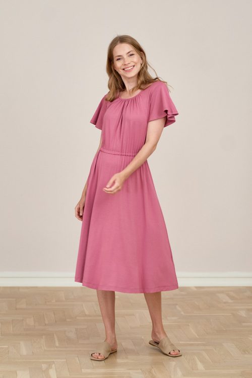 Sukienka Pola piwoniowy róż mikromodal