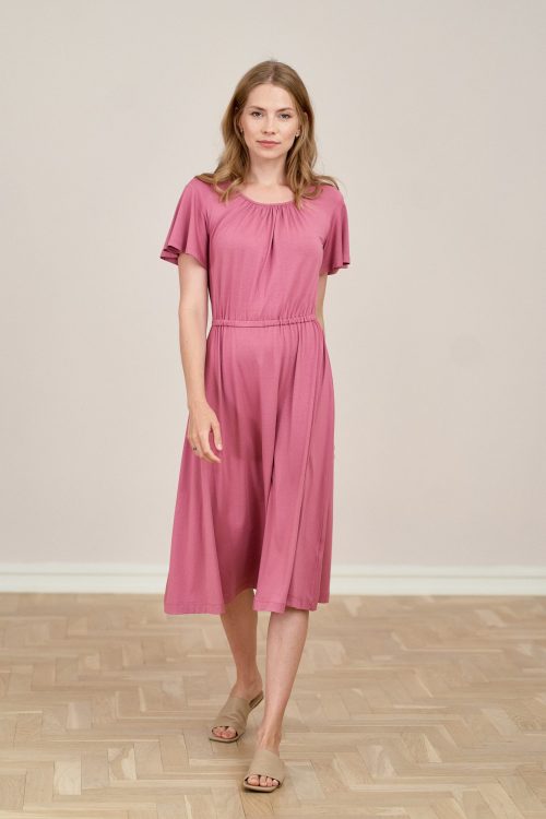 Sukienka Pola piwoniowy róż mikromodal