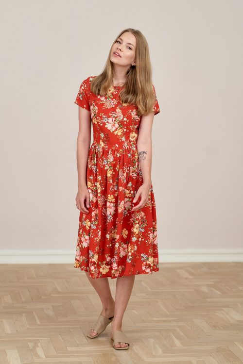 Sukienka Melania Bouquet czerwona