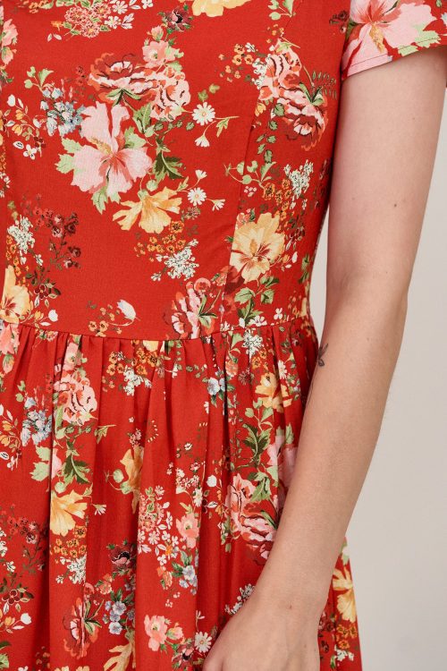 Sukienka Melania Bouquet czerwona