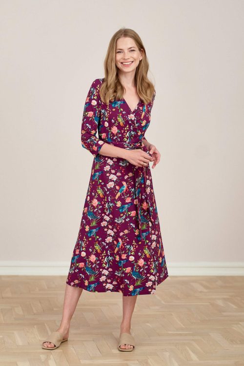Sukienka Aida Aves śliwkowa